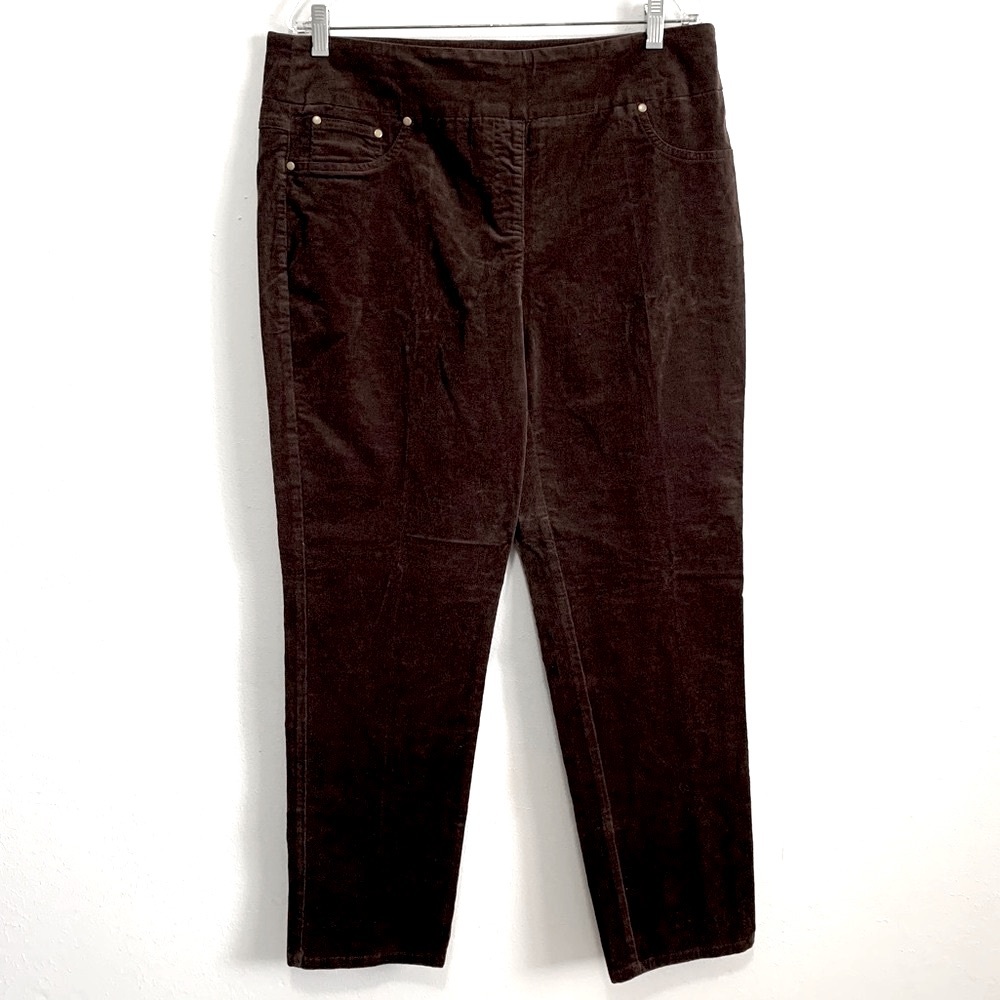 Ruby Rd. Chocolate Cotton Corduroy Pants